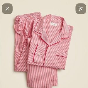 J. Crew Men’s Red and White Striped Pajama Set